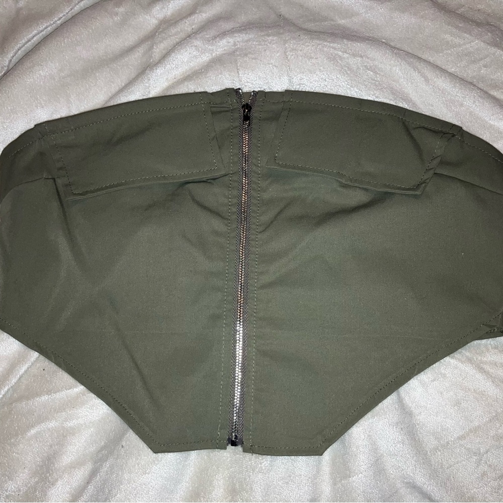 SHEIN Olive Green Strapless Top